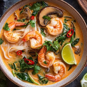 spicy shrimp & ginger mushroom soup recipe