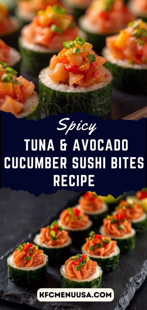 Tuna & Avocado Cucumber Sushi Bites Recipe