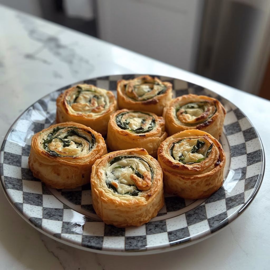 Spinach and Feta Pinwheels Recipe