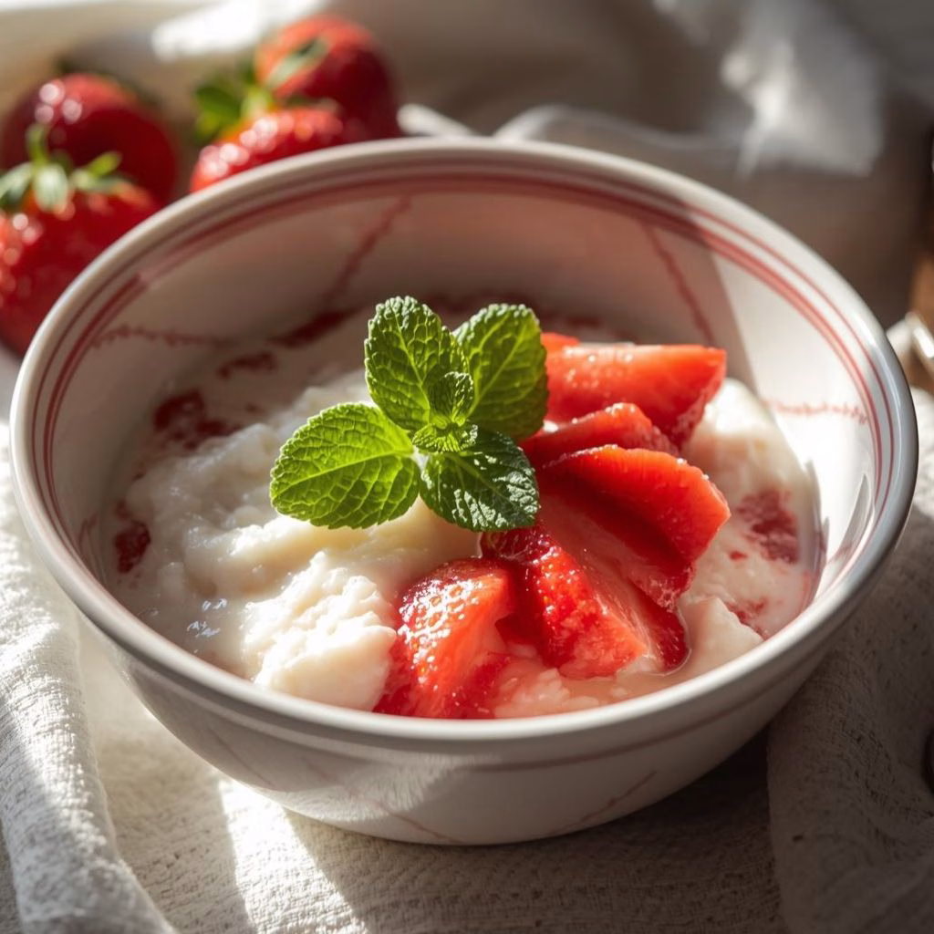 Strawberries & Cream Porridge Recipe 
