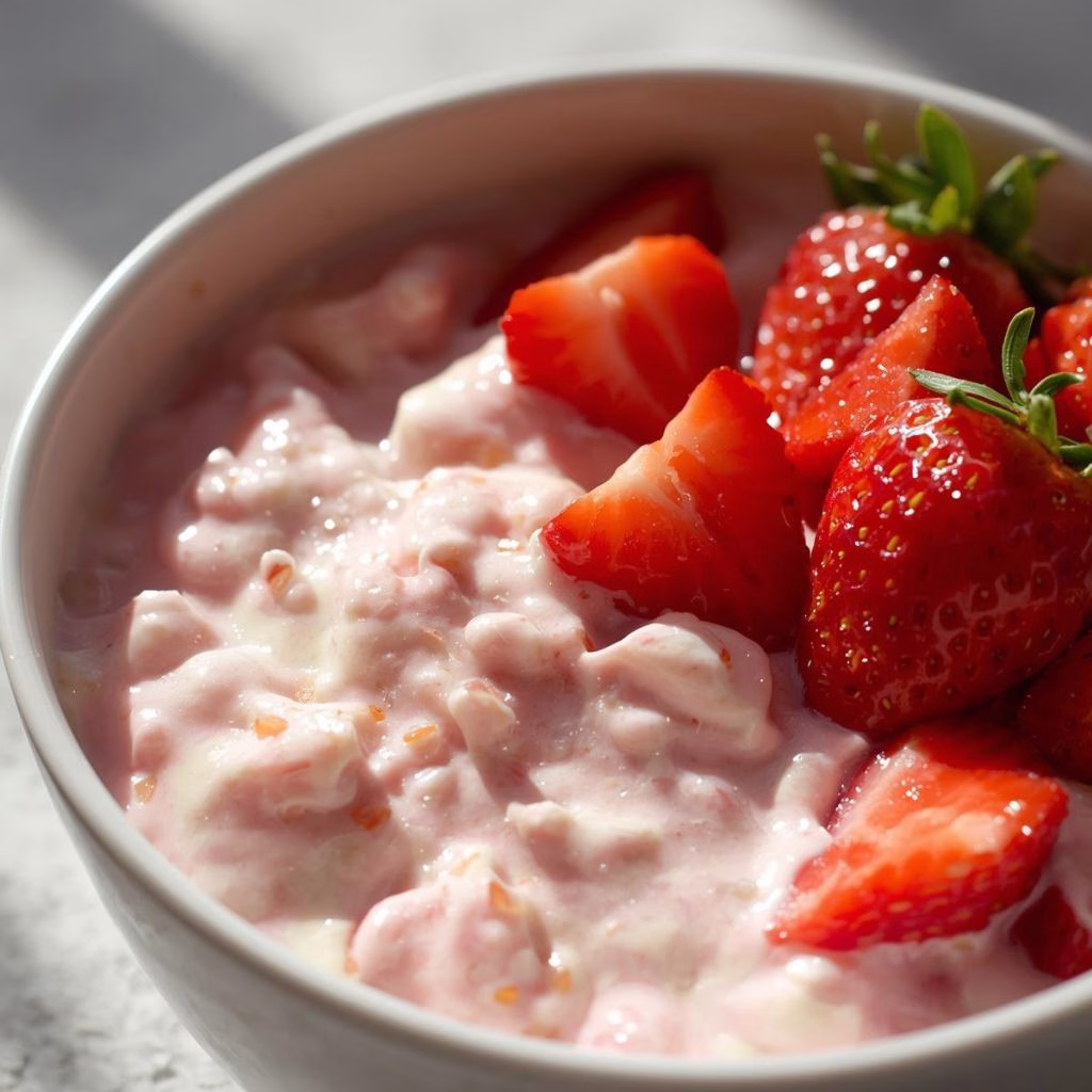 Strawberries & Cream Porridge Recipe