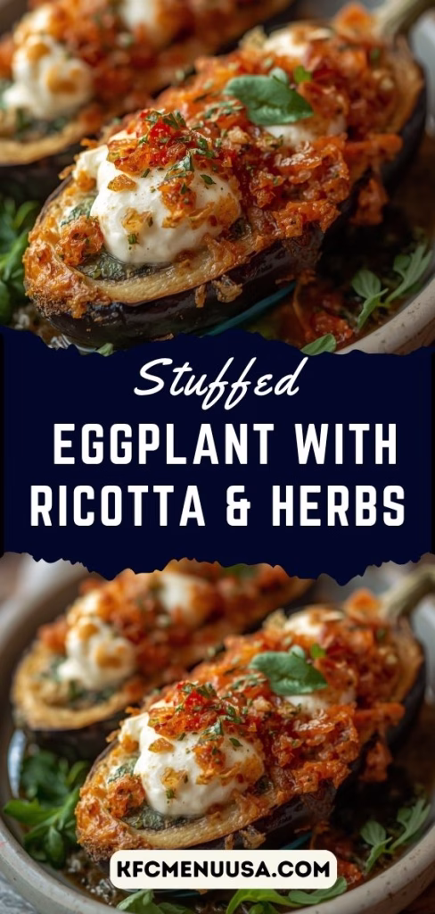 Stuffed Eggplant with Ricotta & Herbs Recipe
