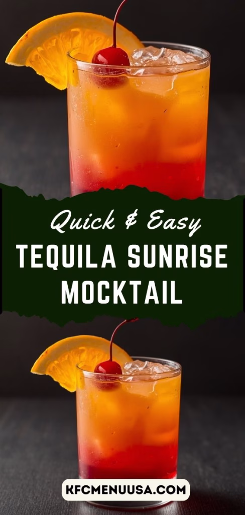 Tequila Sunrise Mocktail Recipe