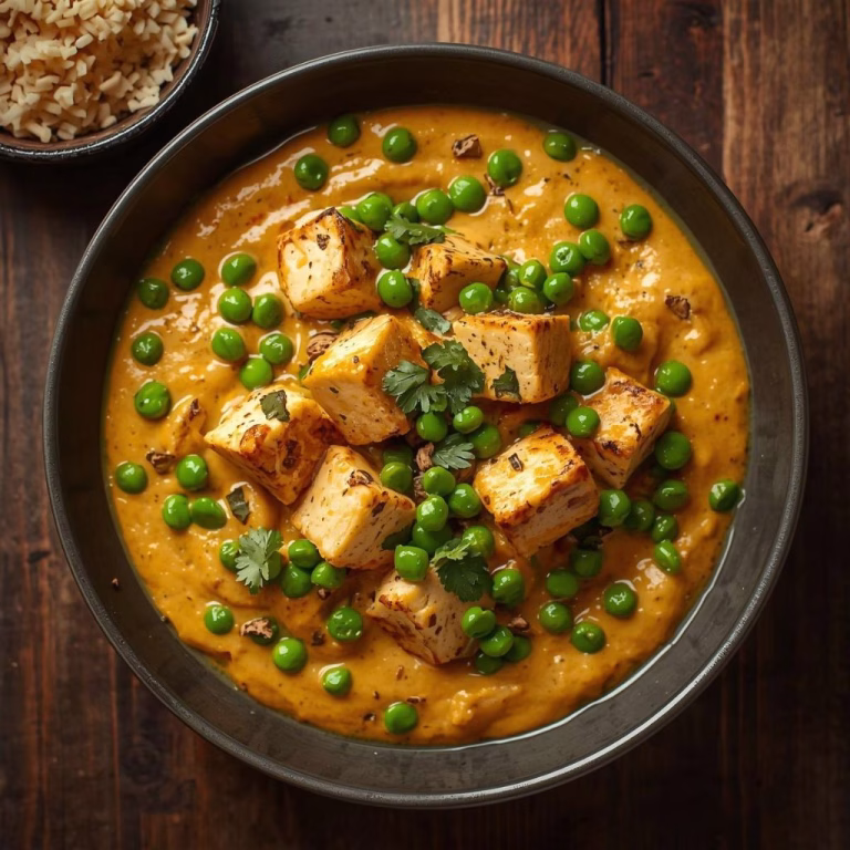 Vegan Matar Paneer with Tofu Recipe