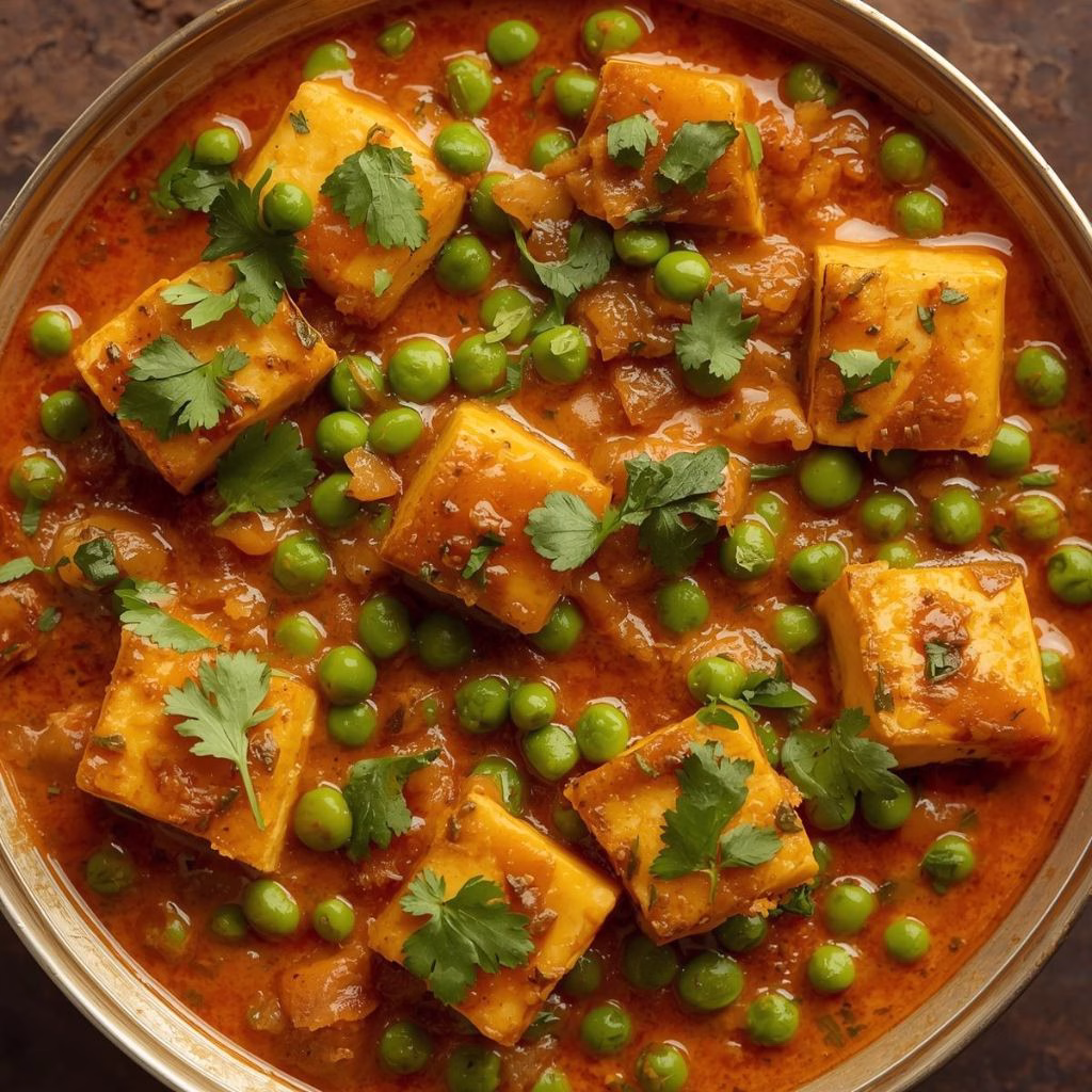 Vegan Matar Paneer with Tofu Recipe