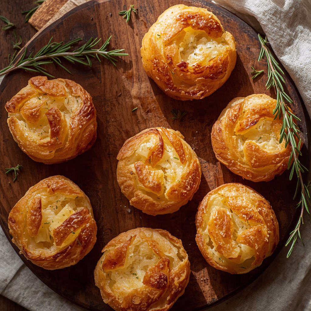 Warm Brie & Hot Honey Puff Pastry Bites with Rosemary Recipe
