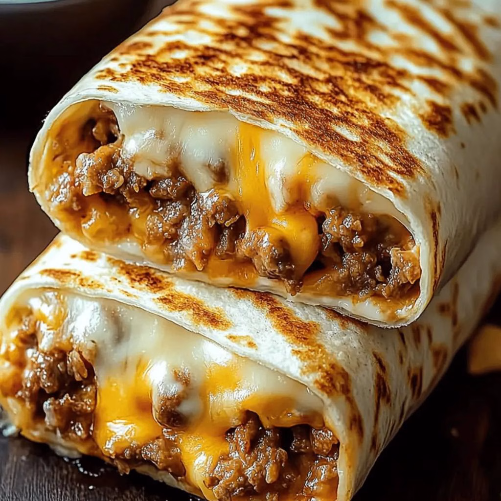 Cheesy Beefy Burrito Delight Recipe