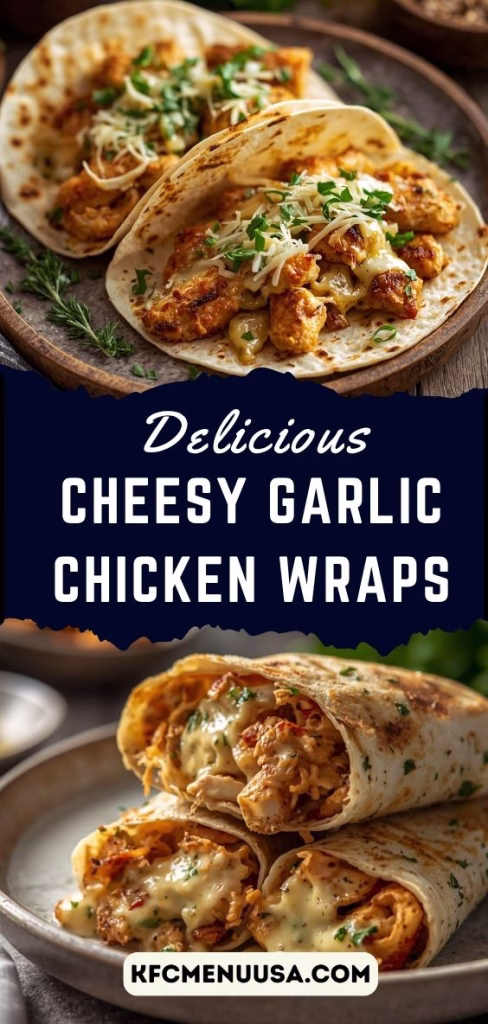 Cheesy Garlic Chicken Wraps Recipe