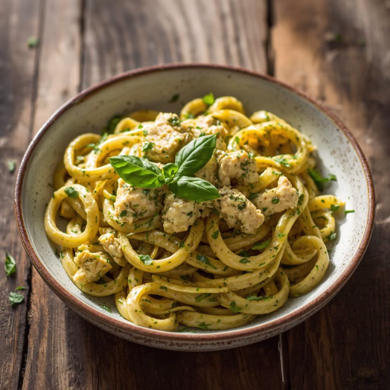 Creamy Chicken Pesto Pasta Recipe