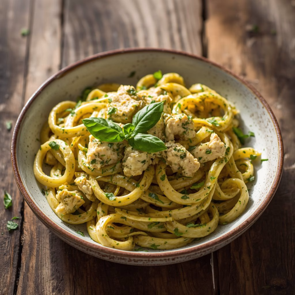 Creamy Chicken Pesto Pasta Recipe