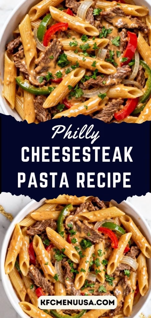 Philly Cheesesteak Pasta Recipe