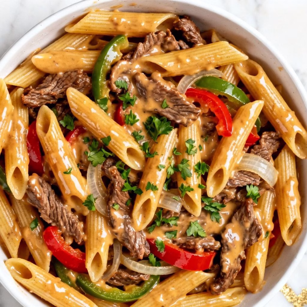 Philly Cheesesteak Pasta Recipe