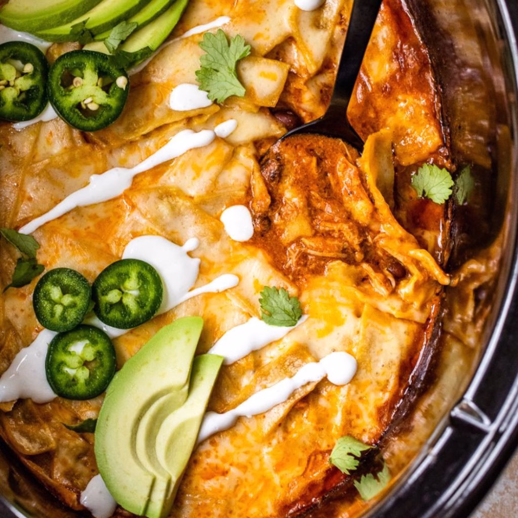 Slow Cooker Chicken Enchiladas Recipe