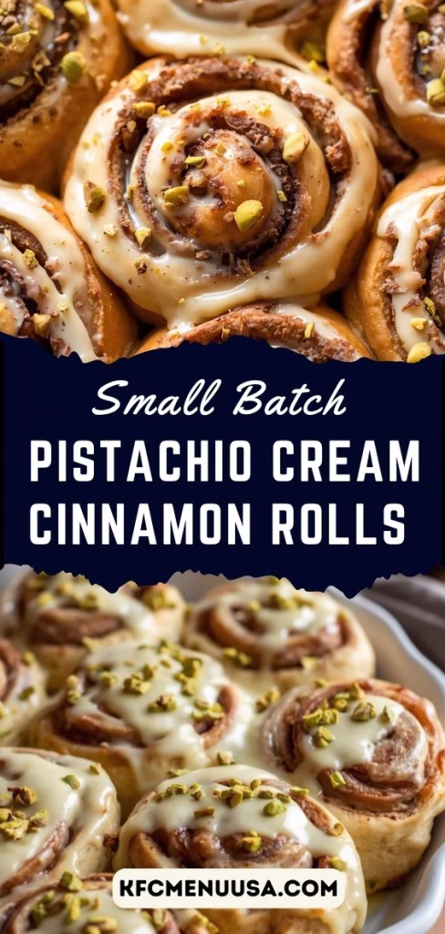 Small Batch Pistachio Cream Cinnamon Rolls Recipe