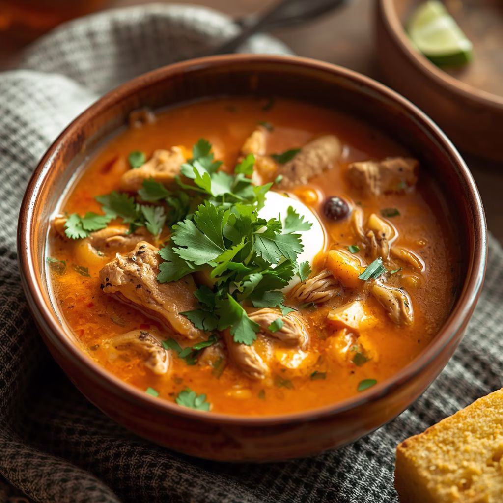 Creamy Southwest Chicken Soup with Cream Cheese Recipe