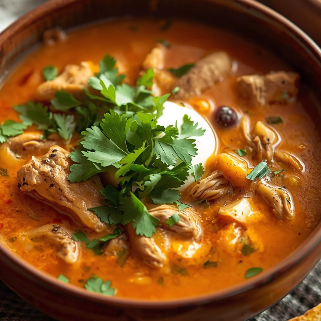Creamy Southwest Chicken Soup with Cream Cheese Recipe
