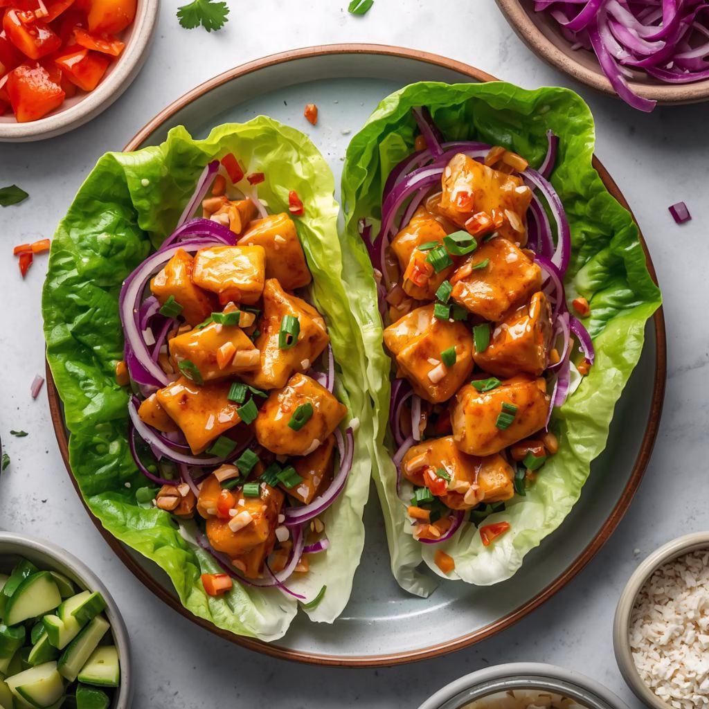 Teriyaki Chicken Lettuce Wraps Recipe
