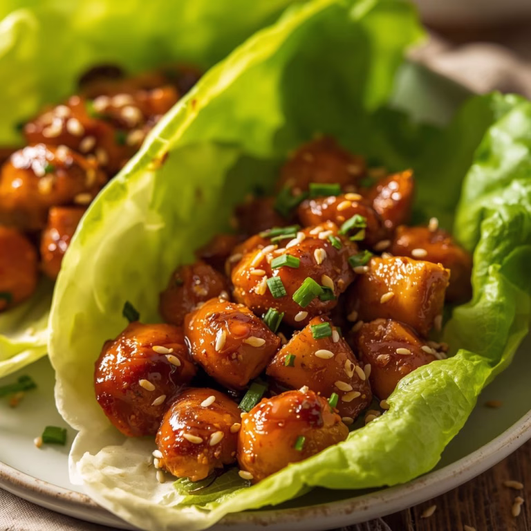 Teriyaki Chicken Lettuce Wraps Recipe
