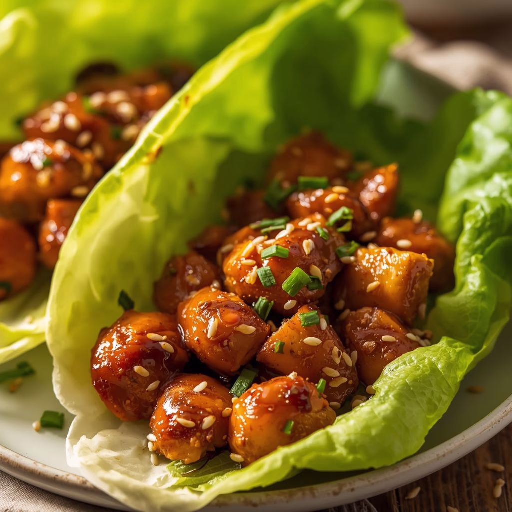 Teriyaki Chicken Lettuce Wraps Recipe