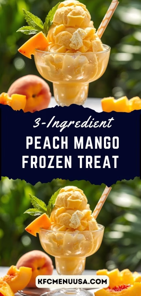 3-Ingredient Peach Mango Frozen Treat