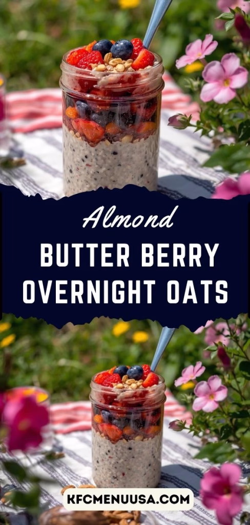 Almond Butter Berry Overnight Oats Recipe