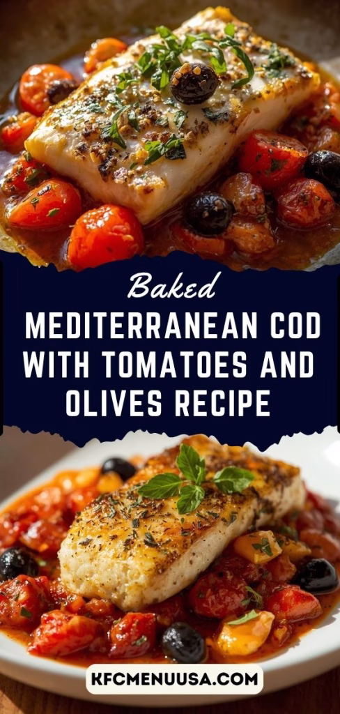 Baked Mediterranean Cod with Tomatoes and Olives Recipe