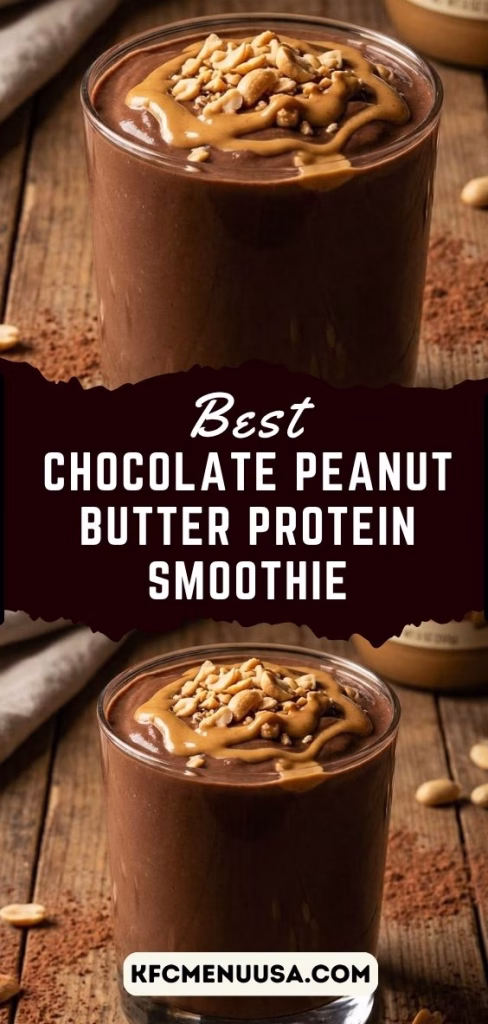 Chocolate Peanut Butter Protein Smoothie Recipe
