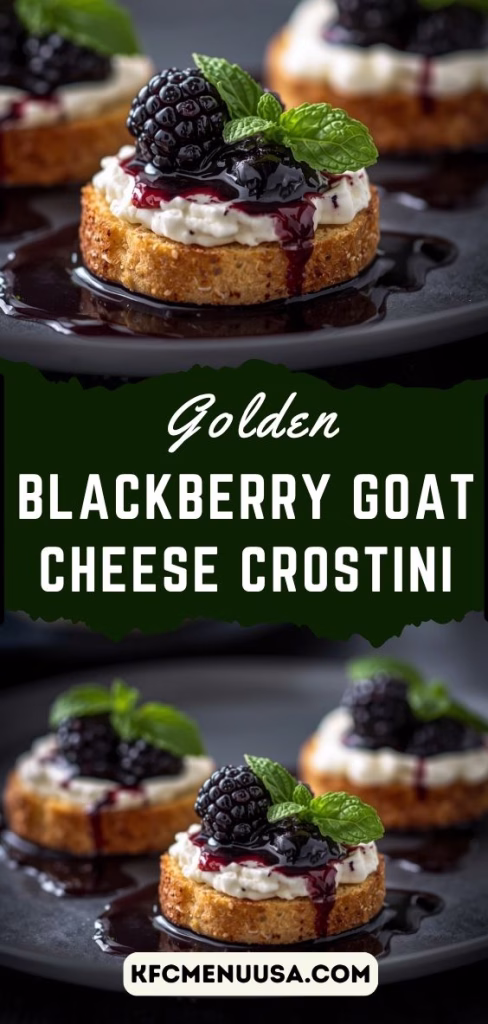 Blackberry Goat Cheese Crostini Recipe