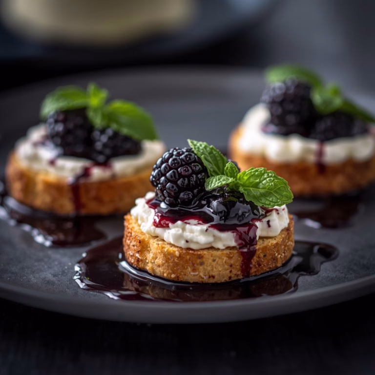 Blackberry Goat Cheese Crostini Recipe