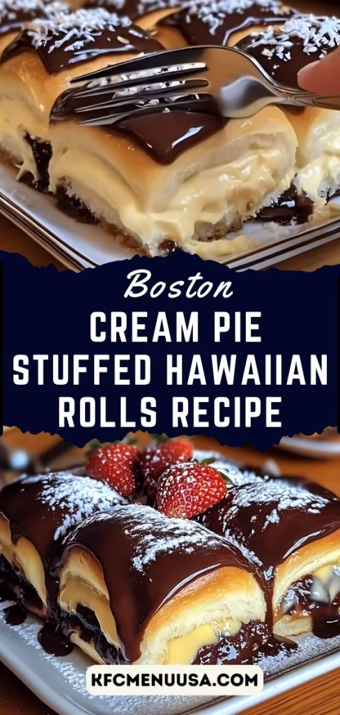 Boston Cream Pie Stuffed Hawaiian Rolls Recipe