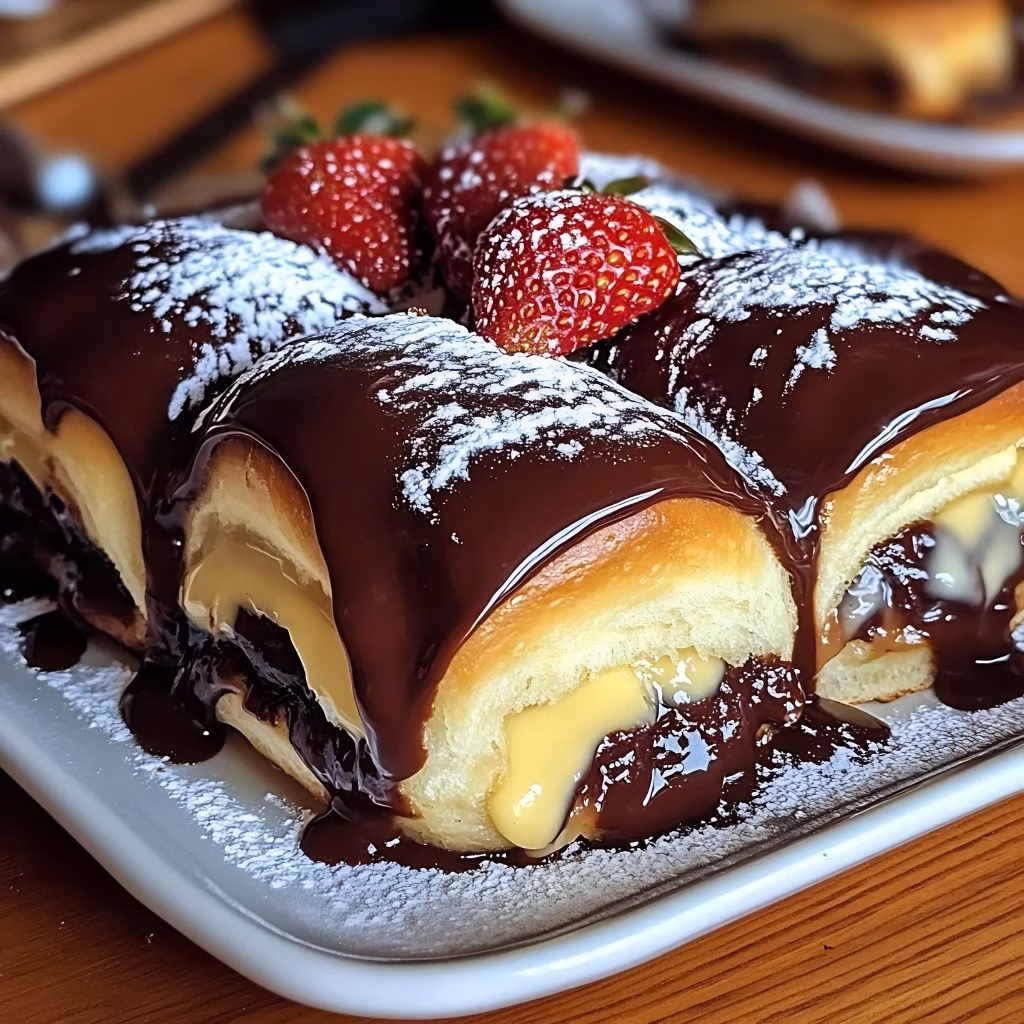 Boston Cream Pie Stuffed Hawaiian Rolls Recipe