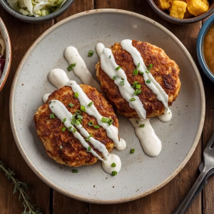 Buttermilk Fried Chicken Cutlets with Creamy Pan Gravy And Slaw Recipe