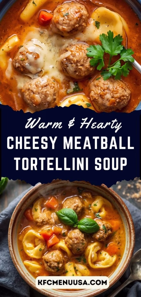 Cheesy Meatball Tortellini Soup Recipe