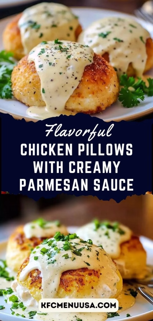 Chicken Pillows with Creamy Parmesan Sauce Recipe