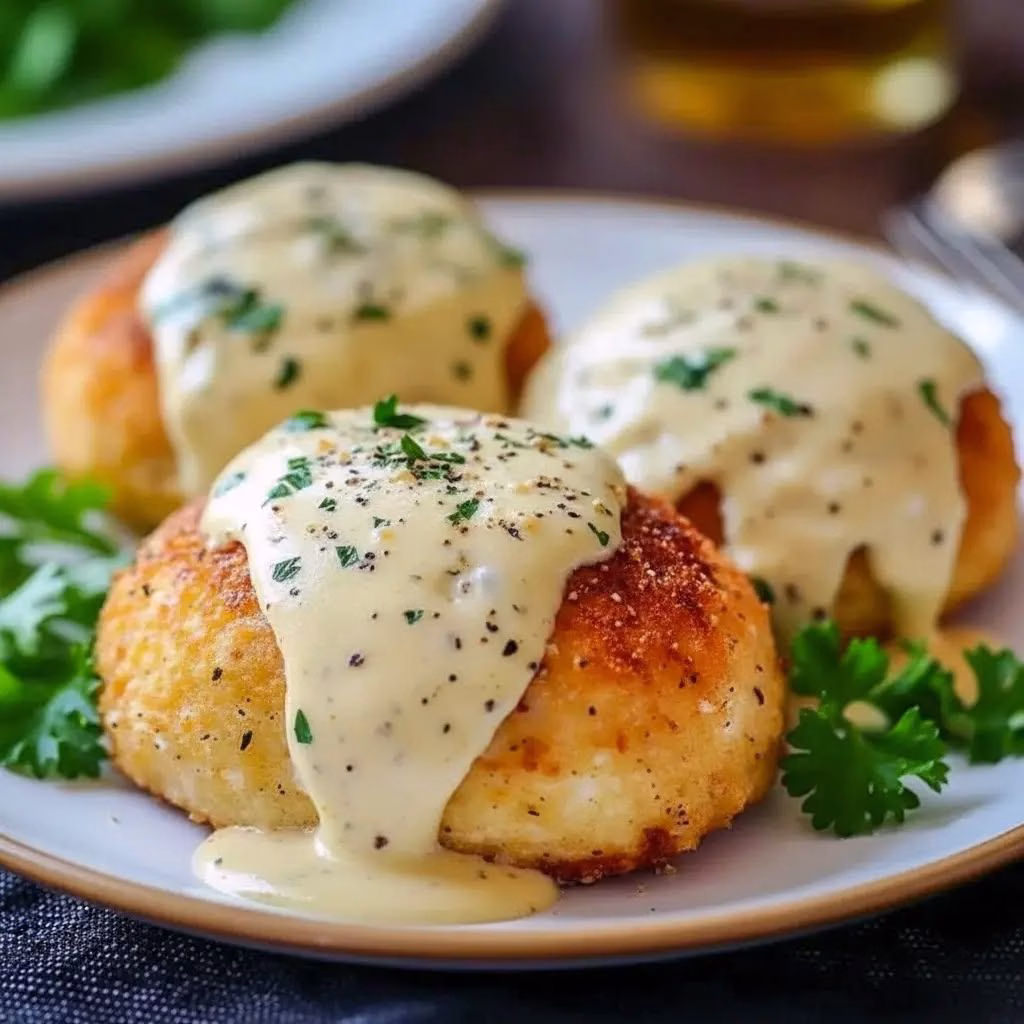 Chicken Pillows with Creamy Parmesan Sauce Recipe