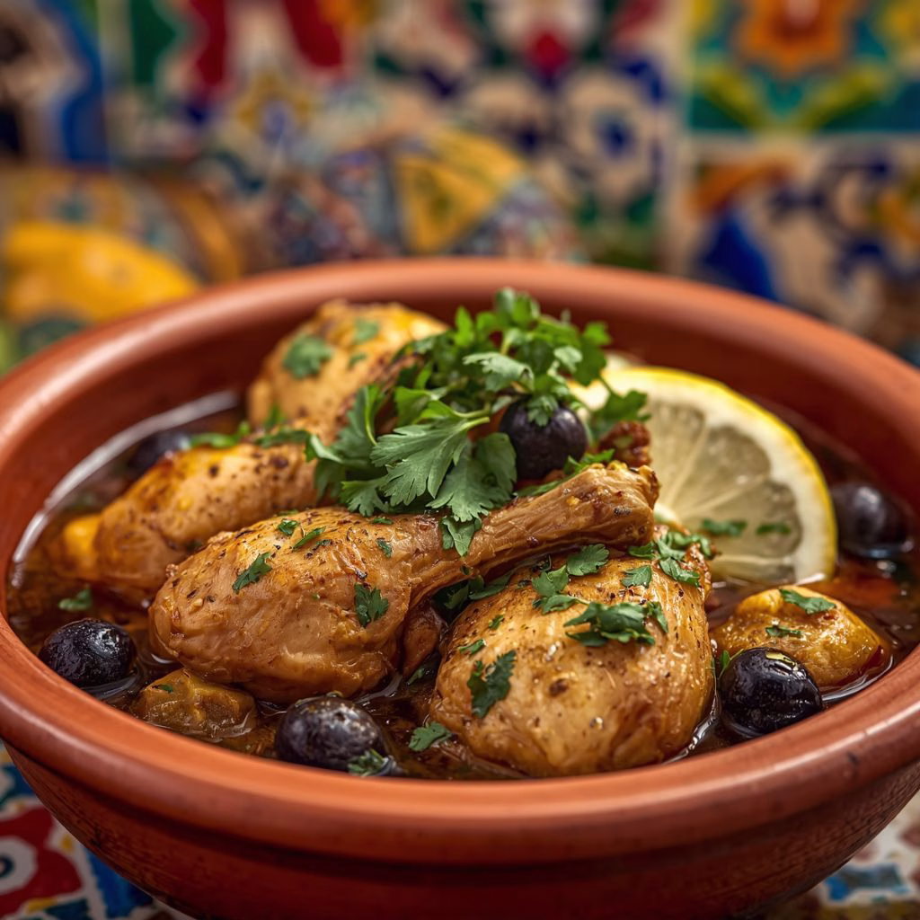 Chicken Tagine With Preserved Lemon and Olives Recipe