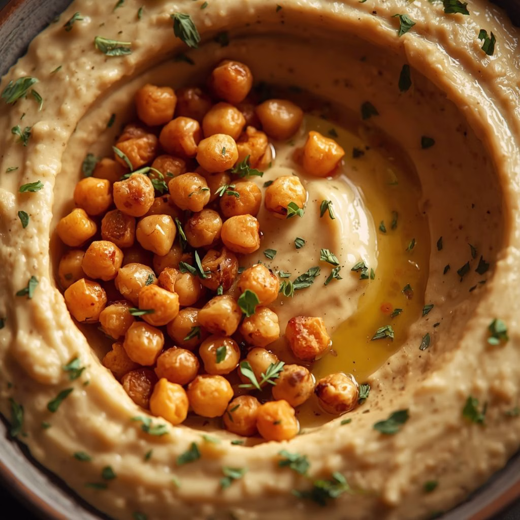 Classic Hummus Mezze Bowl With Crispy Chickpeas Recipe