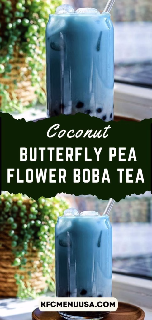 Coconut Butterfly Pea Flower Boba Tea Recipe
