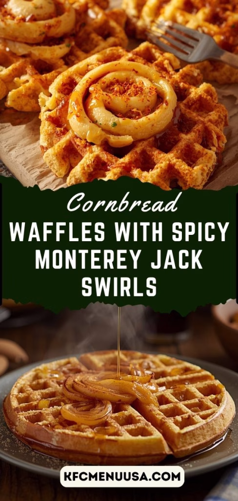 Cornbread Waffles with Spicy Monterey Jack Swirls Recipe