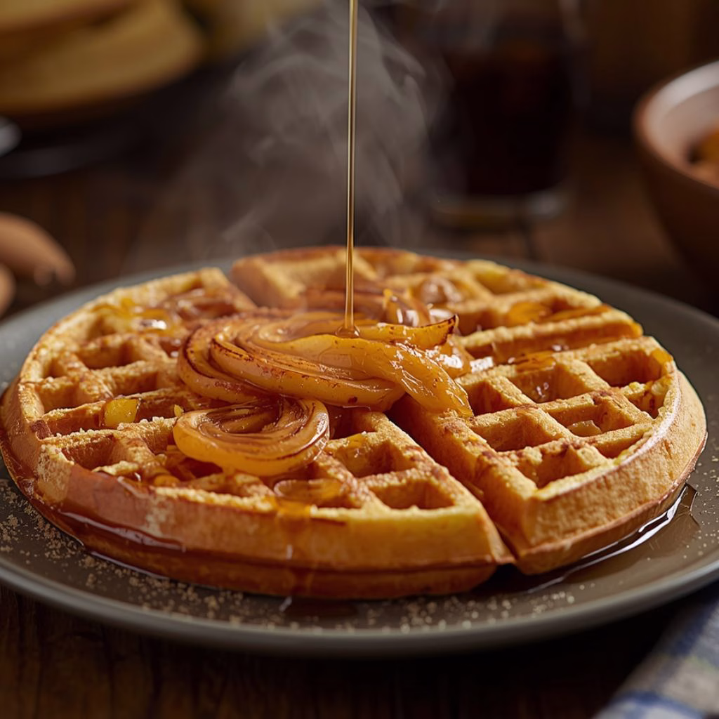 Cornbread Waffles with Spicy Monterey Jack Swirls Recipe