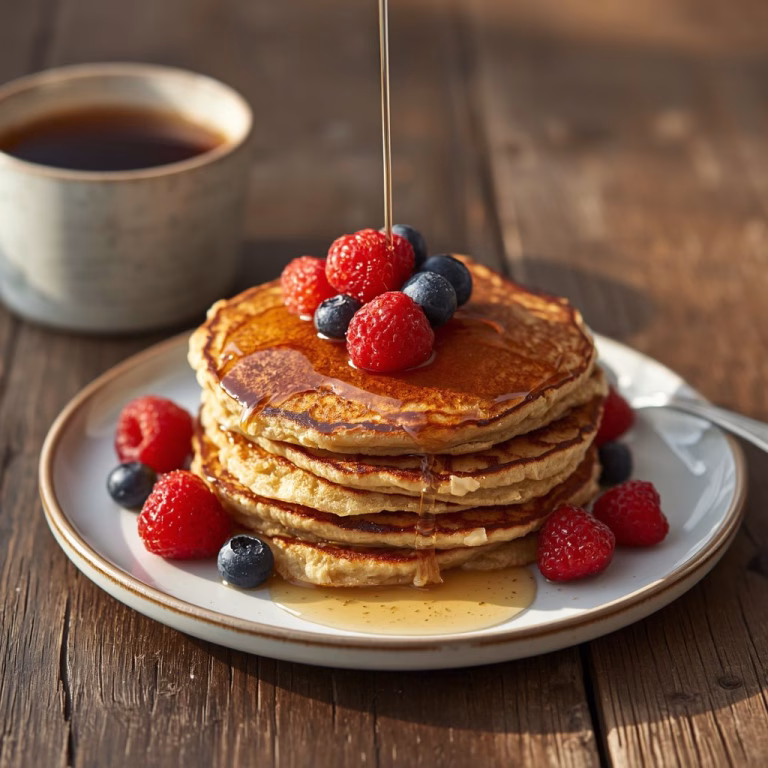 Cottage Cheese Protein Pancake Stack Recipe