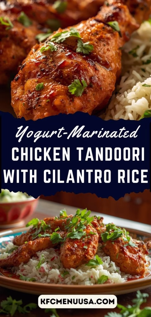 Yogurt-Marinated Chicken Tandoori with Cilantro Rice Recipe