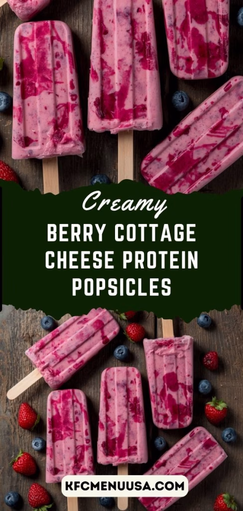 Creamy Berry Cottage Cheese Protein Popsicles Recipe