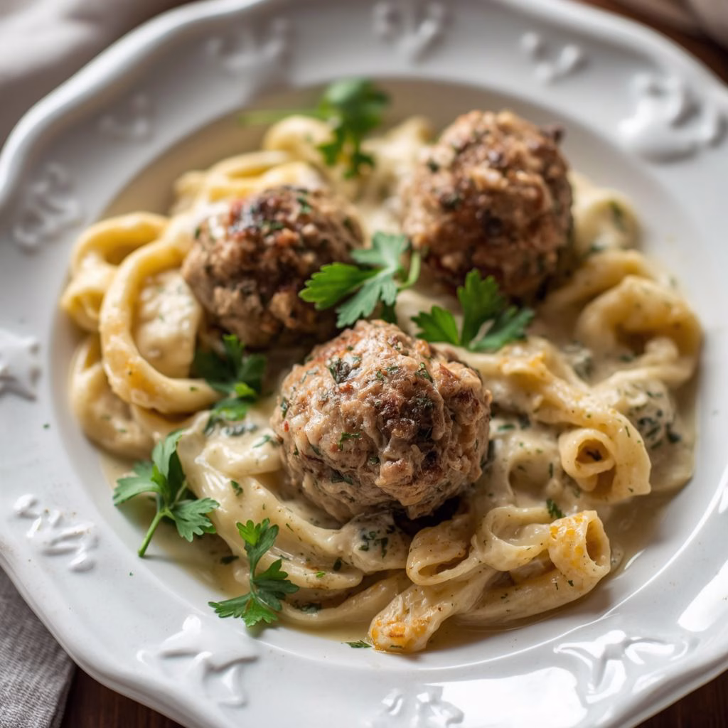 Creamy Spinach Alfredo Chicken Ricotta Meatballs Recipe