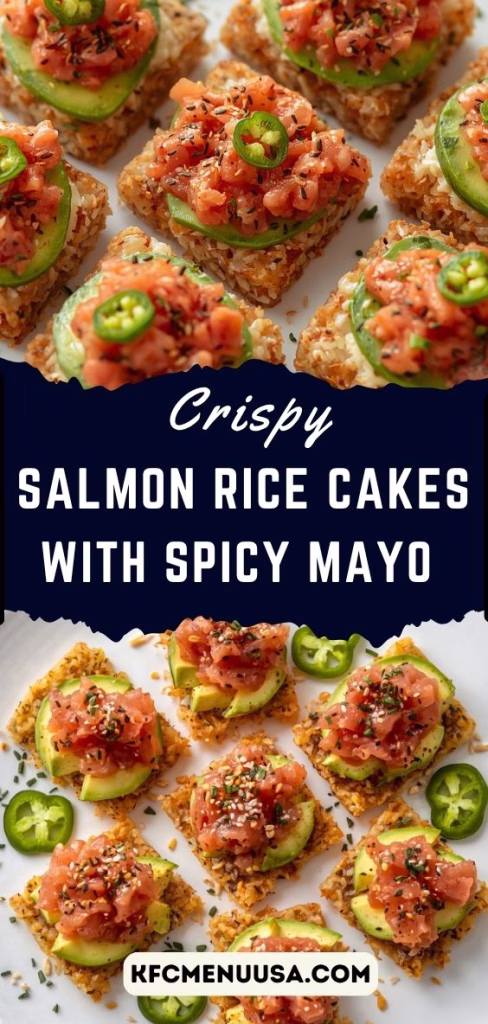 Crispy Salmon Rice Cakes with Spicy Mayo Recipe