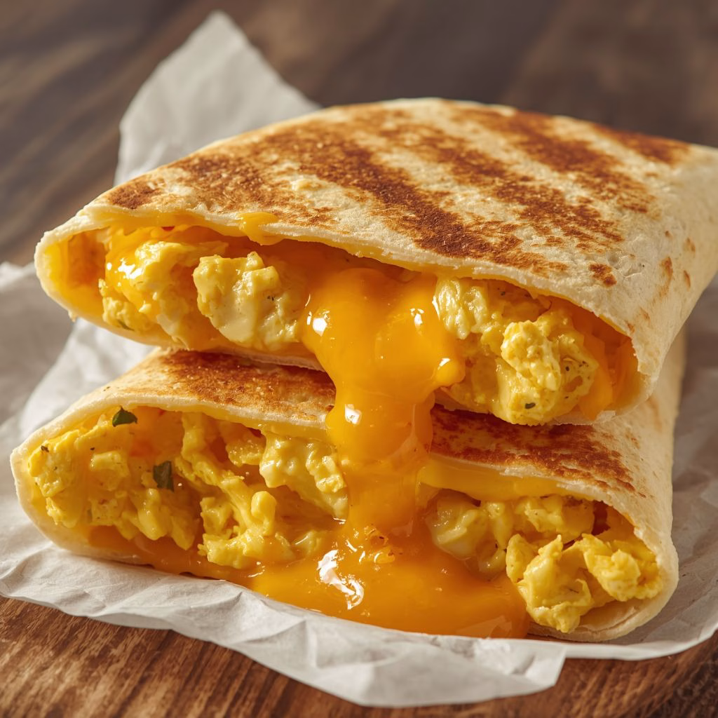 Breakfast Crunchwraps with Eggs & Cheddar Recipe