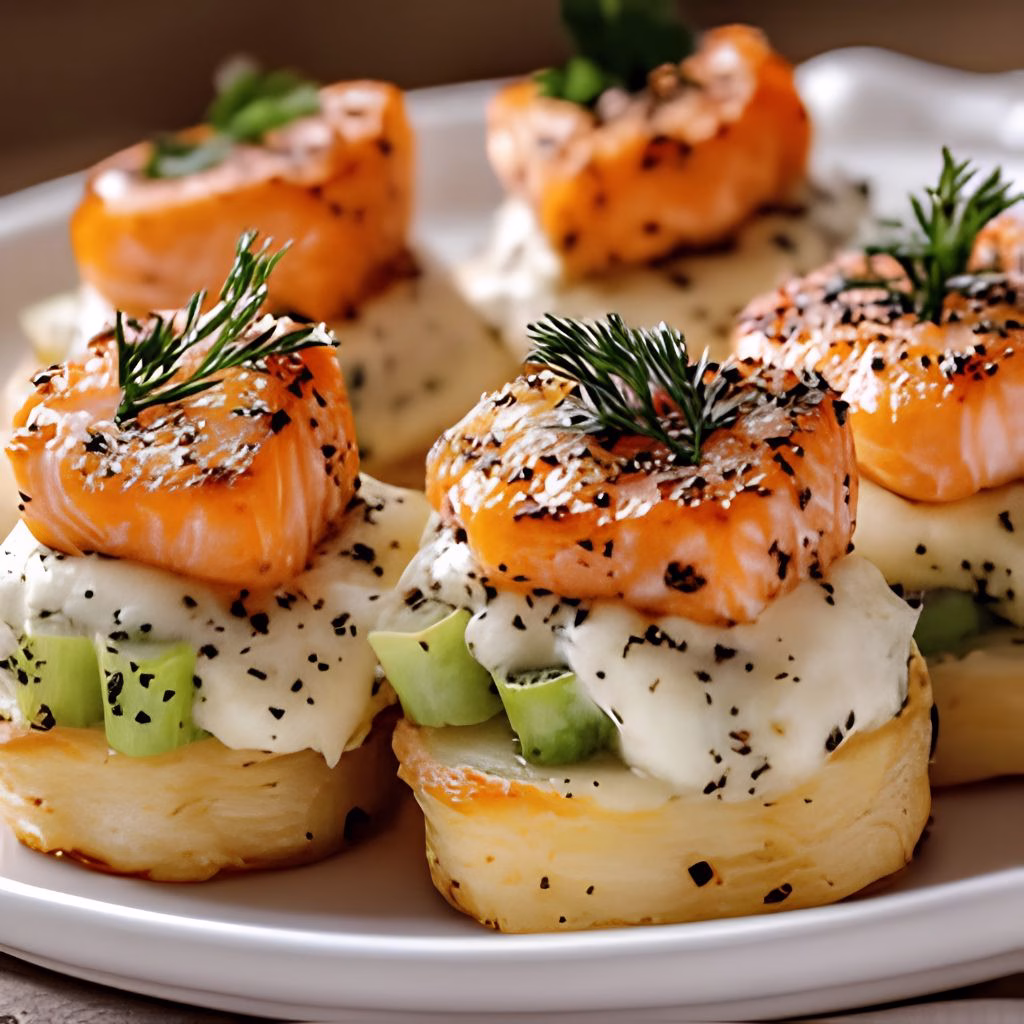 Salmon and Leek Queen Bites Recipe