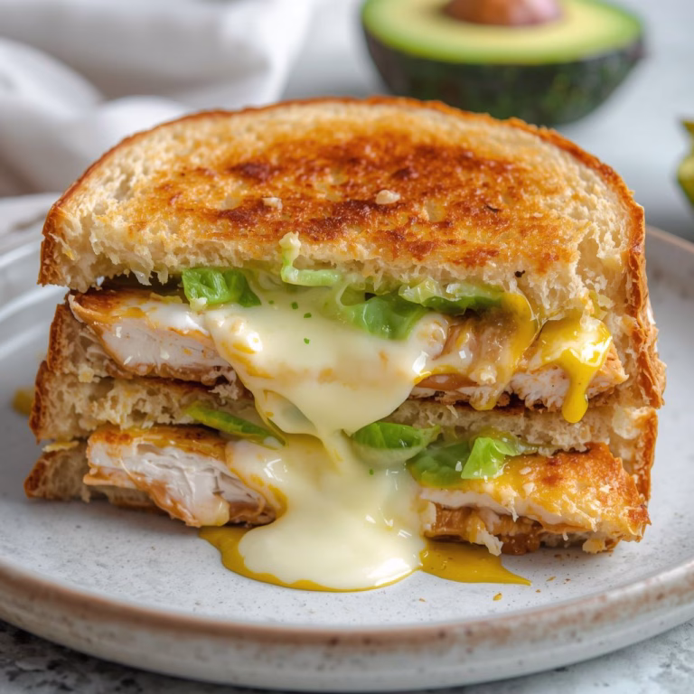 Easy Chicken Avocado Melt Sandwich Recipe