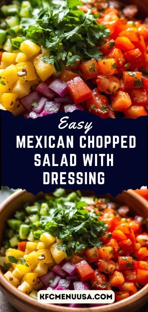 Easy Mexican Chopped Salad with Dressing