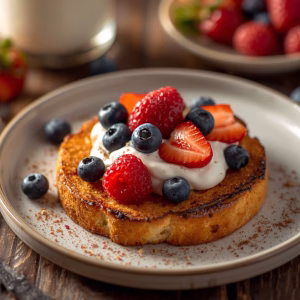 Easy Postres Recipes Yogurt Topped Berry Cinnamon Toast Rounds Recipe